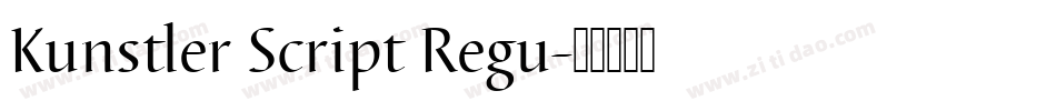 Kunstler Script Regu字体转换